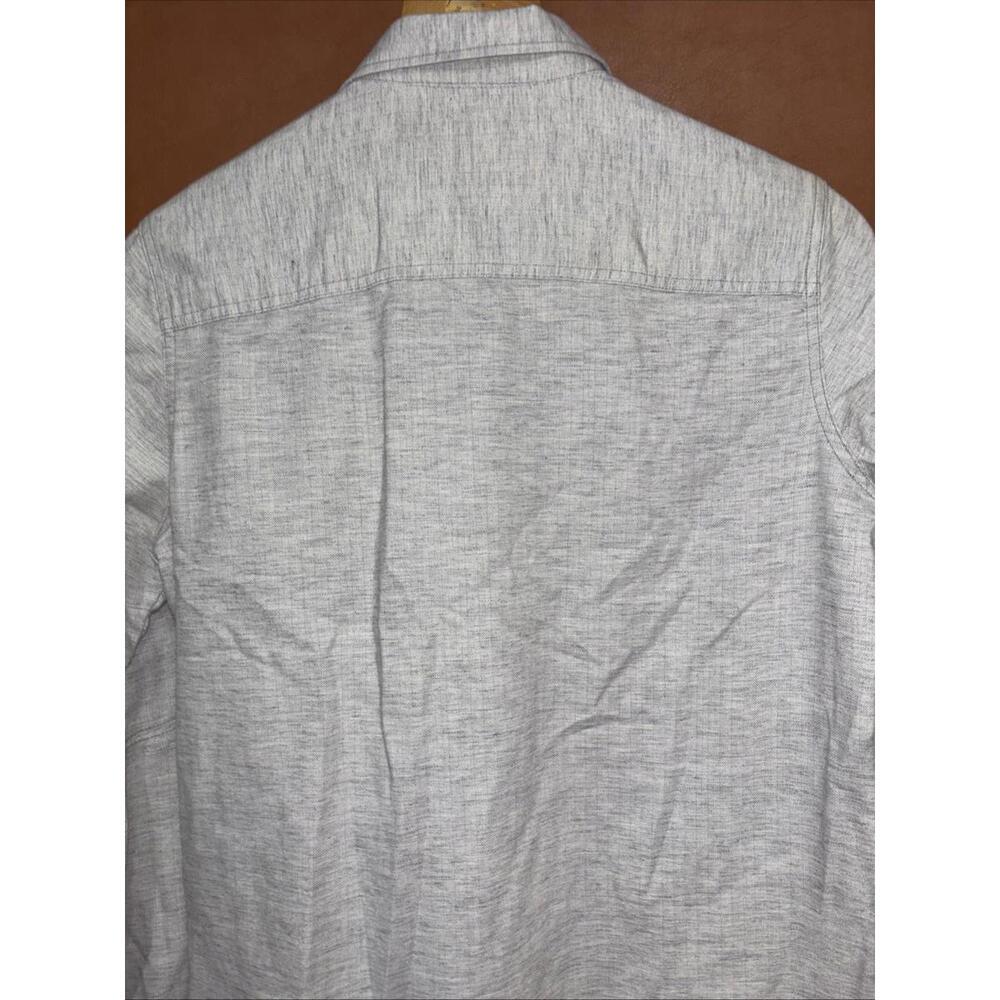 KUHL Shirt Men's Size Med Gray SHIFTR 5 Panel Button Up Linen Blend Hiking - Picture 10 of 11